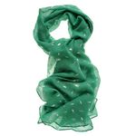 Esarfa verde cu frunze fotografia produsului