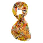 Esarfa din vascoza cu flori multicolore fotografia produsului