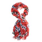 Esarfa rosie cu animal print fotografia produsului
