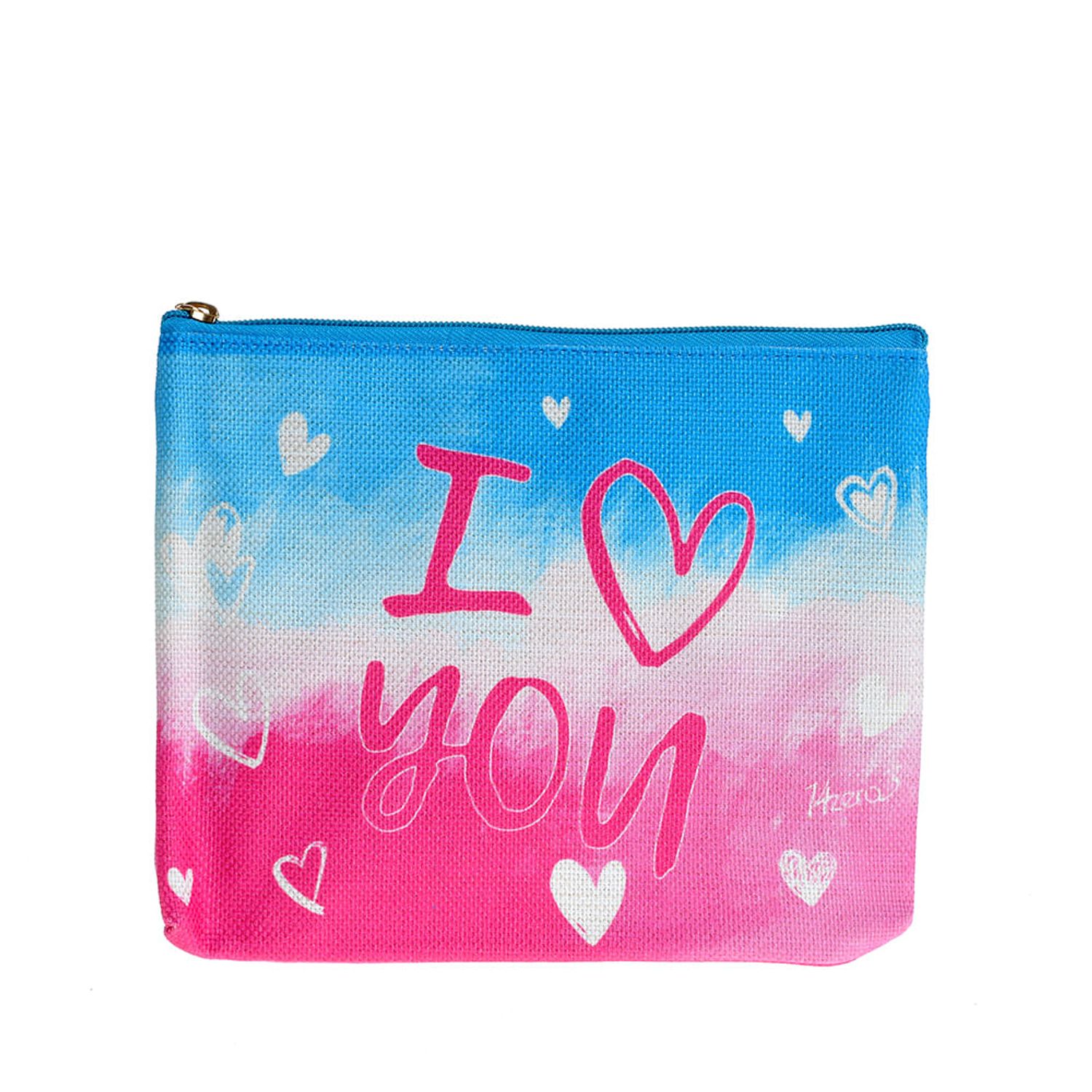Portfard multicolor I love you fotografia produsului