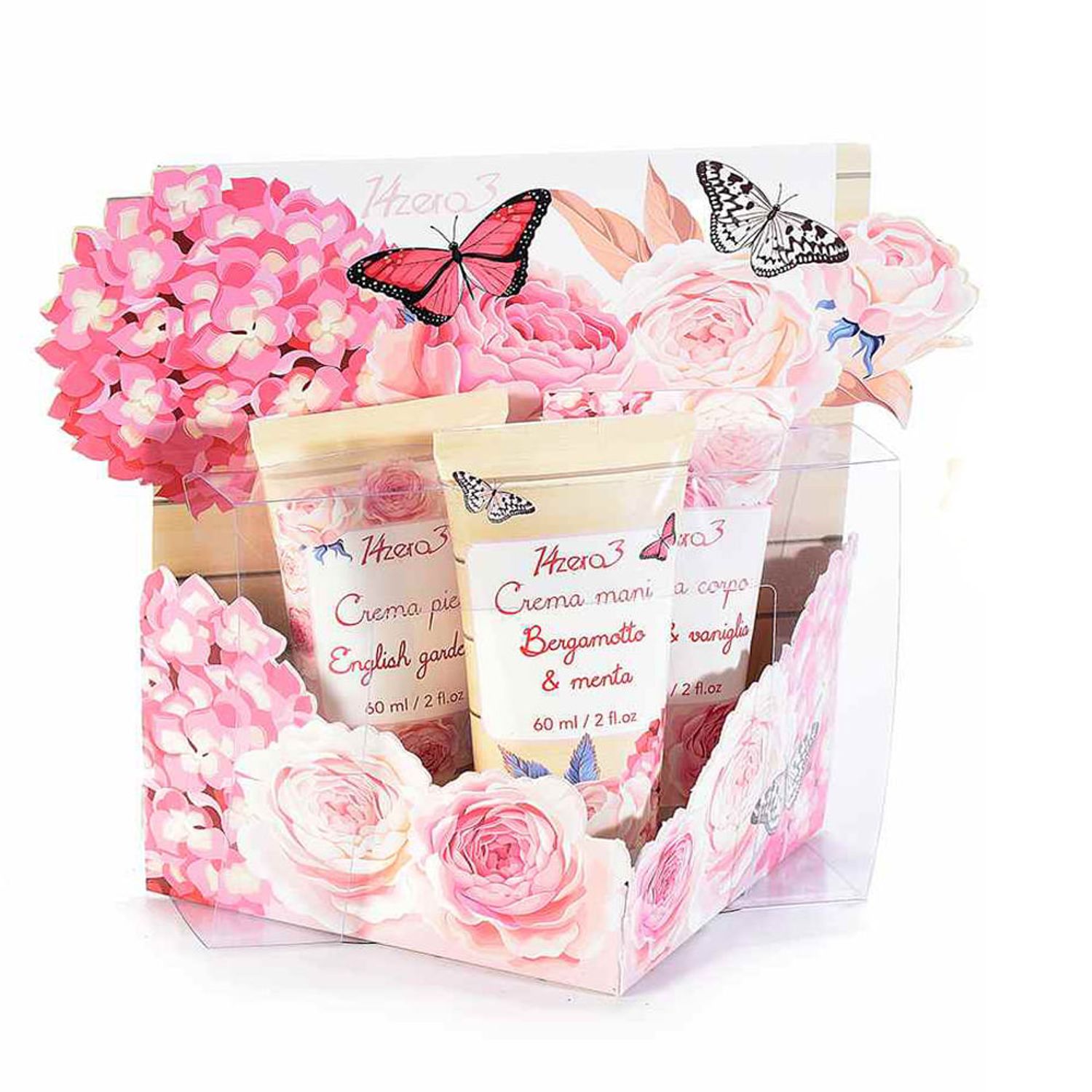 Set 3 produse cosmetice cu arome florale fotografia produsului