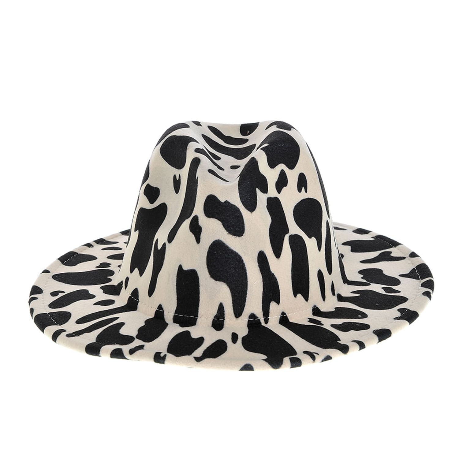 Palarie fedora cu model animal print fotografia produsului