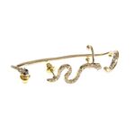 Cercei ear cuff cu design sarpe fotografia produsului