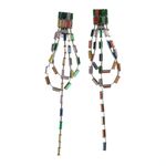 Cercei multicolori cu clips fotografia produsului