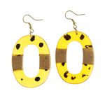 Cercei ovali cu model animal print fotografia produsului
