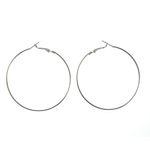 Cercei hoop argintii 60mm fotografia produsului