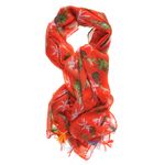 Esarfa rosie cu ananas fotografia produsului