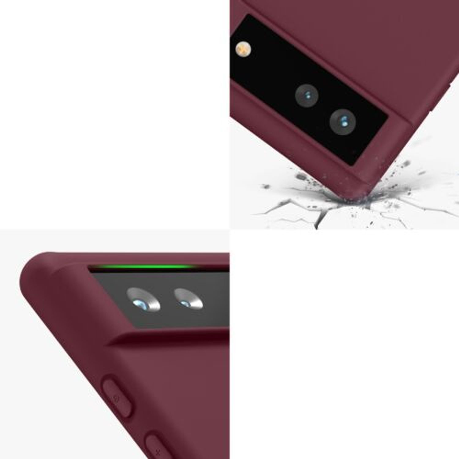 Husa pentru Google Pixel 6, Silicon, Violet, 55434.190, Kwmobile fotografia produsului View 8 L