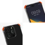Husa Kwmobile pentru Apple iPhone 14 Pro, Silicon, Transparent/Auriu, 59104.21 fotografia produsului View 7 S