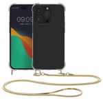 Husa Kwmobile pentru Apple iPhone 14 Pro, Silicon, Transparent/Auriu, 59104.21 fotografia produsului