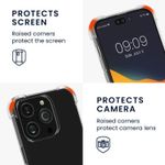 Husa Kwmobile pentru Apple iPhone 14 Pro, Silicon, Transparent/Auriu, 59104.21 fotografia produsului View 3 S