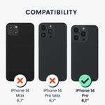 Husa Kwmobile pentru Apple iPhone 14 Pro, Silicon, Transparent/Auriu, 59104.21 fotografia produsului View 5 S