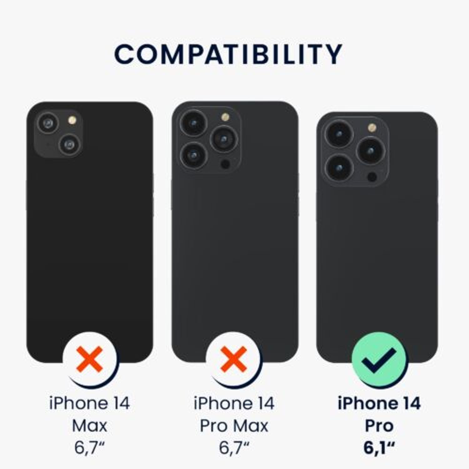 Husa Kwmobile pentru Apple iPhone 14 Pro, Silicon, Transparent/Auriu, 59104.21 fotografia produsului View 5 L