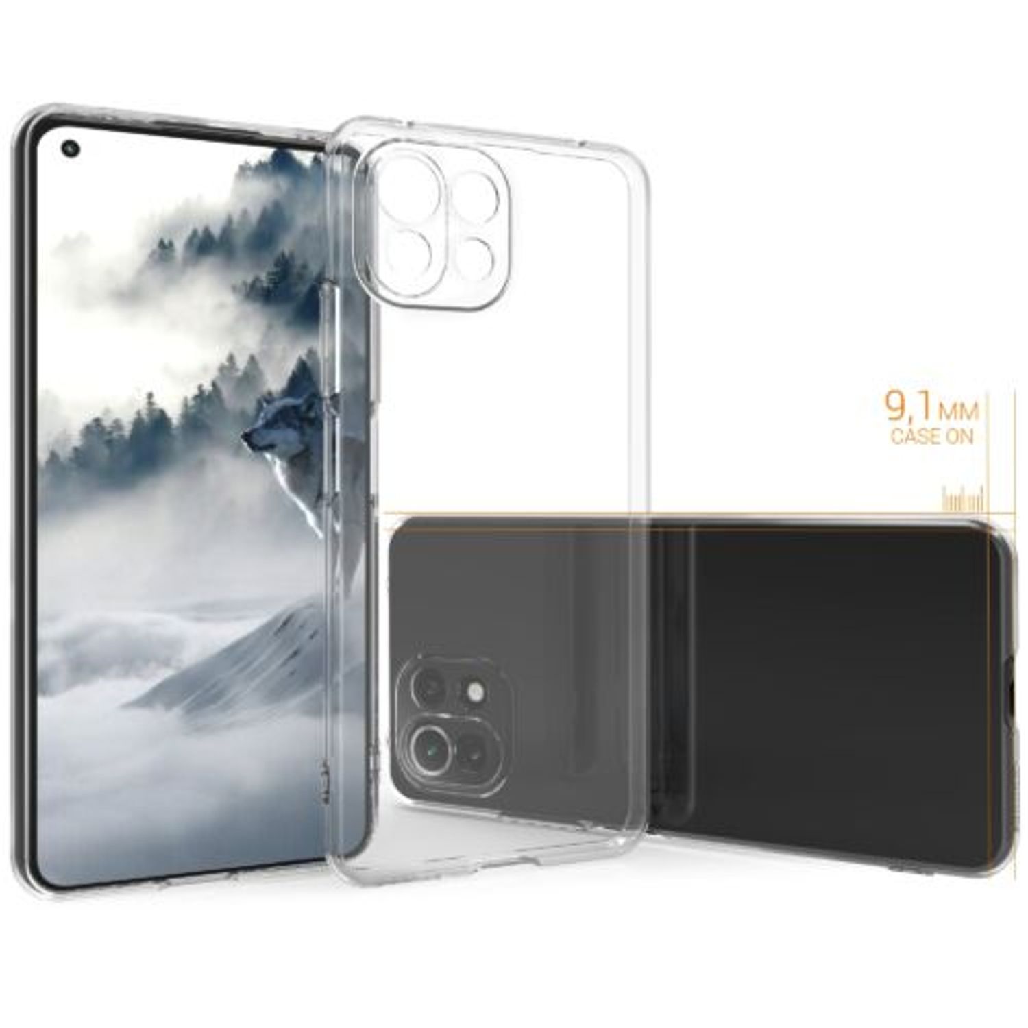 Husa pentru Xiaomi Mi 11 Lite 5G, Silicon, Transparent, 55095.03 fotografia produsului View 6 L