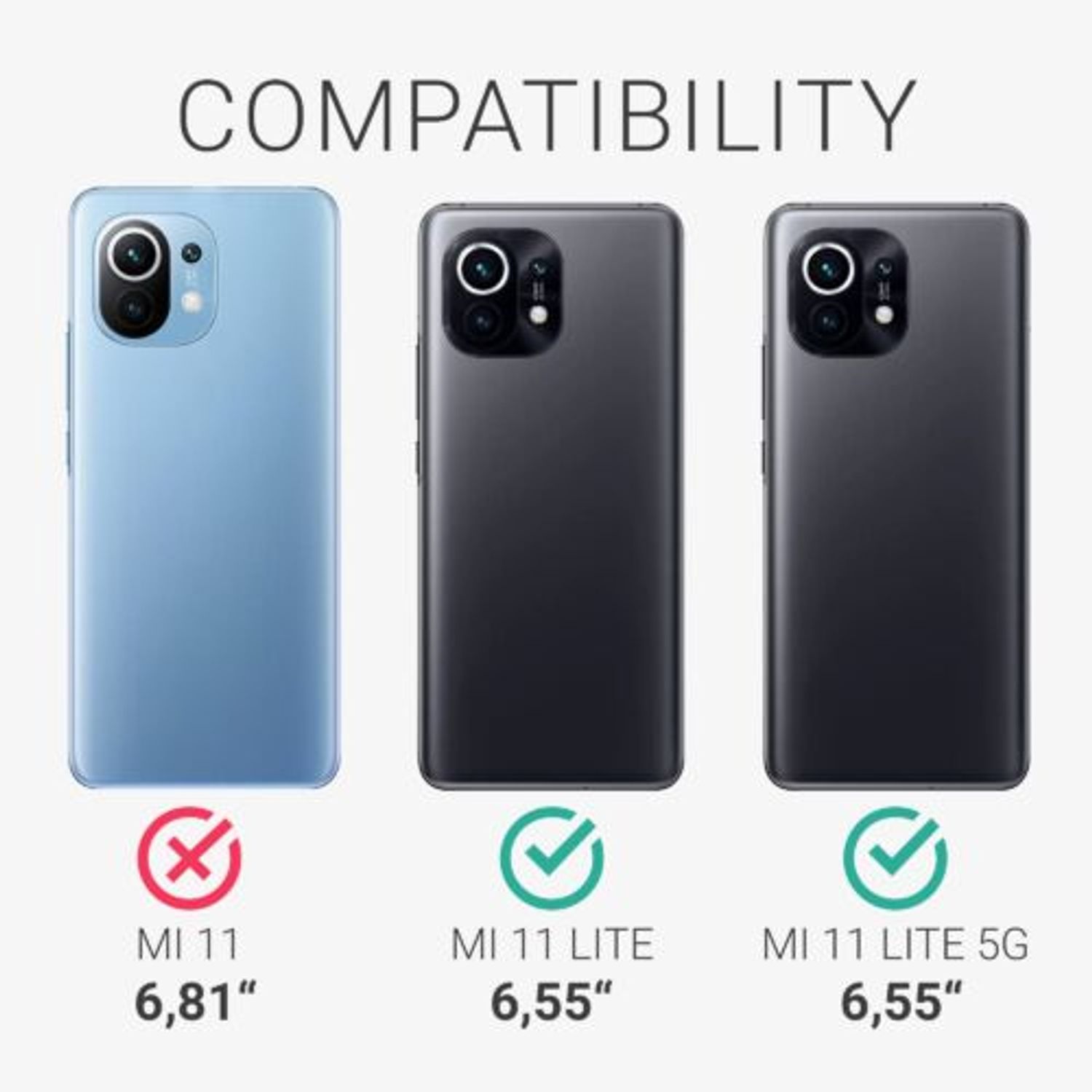 Husa pentru Xiaomi Mi 11 Lite 5G, Silicon, Transparent, 55095.03 fotografia produsului View 4 L