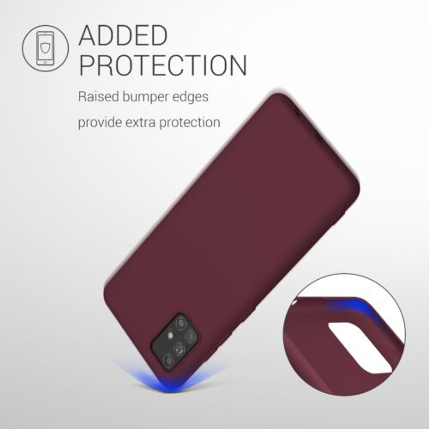 Husa Kwmobile pentru Samsung Galaxy A51, Silicon, Violet, 51196.190 fotografia produsului View 5 L