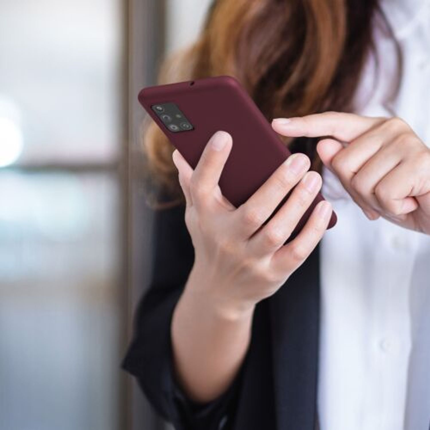 Husa Kwmobile pentru Samsung Galaxy A51, Silicon, Violet, 51196.190 fotografia produsului View 3 L