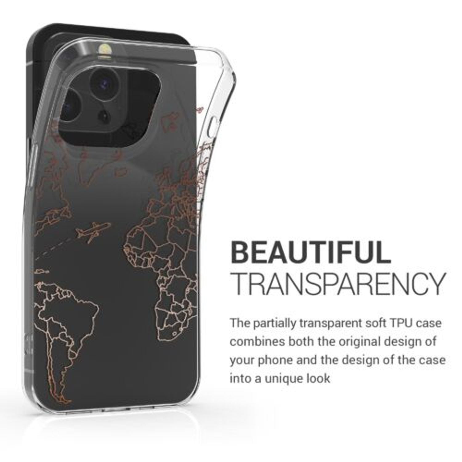 Husa pentru Apple iPhone 13 Pro, Silicon, Transparent, 57144.02, Kwmobile fotografia produsului View 3 L