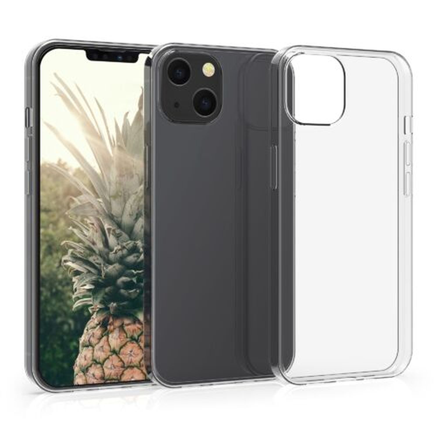 Husa pentru Apple iPhone 13 Mini, Silicon, Transparent, 55928.03, Kwmobile fotografia produsului View 2 L