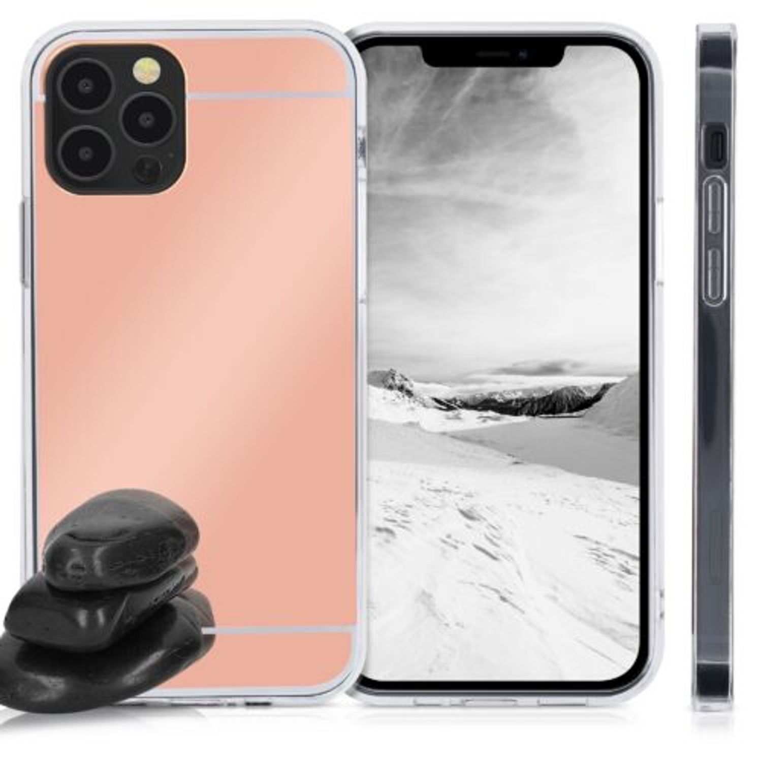 Husa pentru iPhone 12/iPhone 12 Pro, Silicon, Rose Gold, 55688.41 fotografia produsului View 2 L