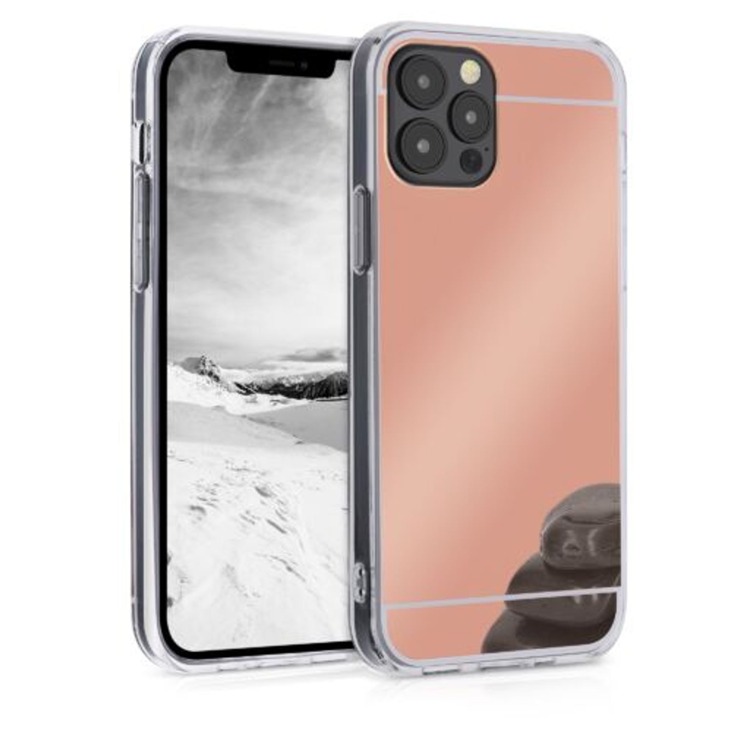Husa pentru iPhone 12/iPhone 12 Pro, Silicon, Rose Gold, 55688.41 fotografia produsului