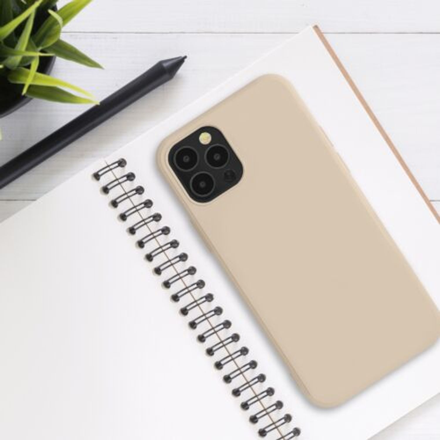 Husa pentru Apple iPhone 12/iPhone 12 Pro, Silicon, Crem, 53844.154 fotografia produsului View 7 L
