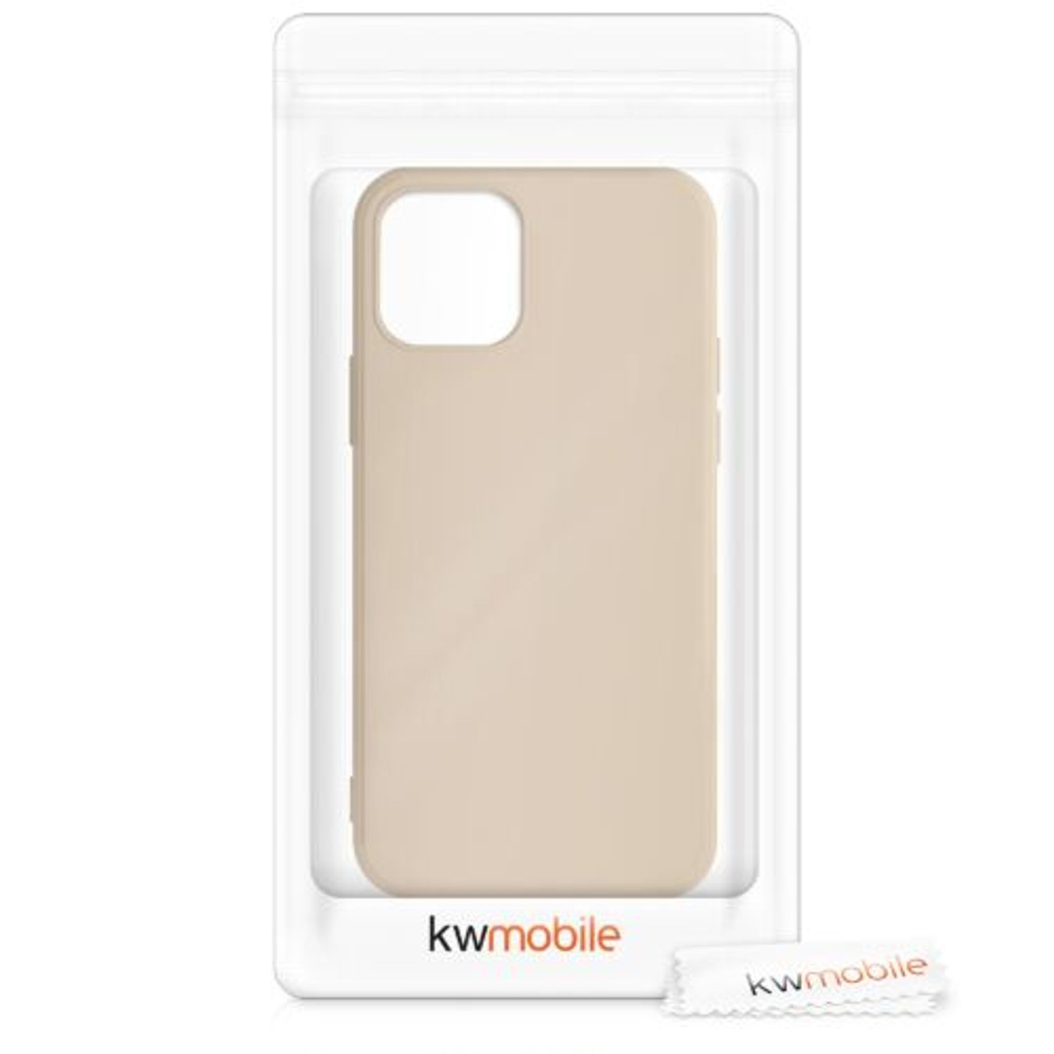 Husa pentru Apple iPhone 12/iPhone 12 Pro, Silicon, Crem, 53844.154 fotografia produsului View 6 L