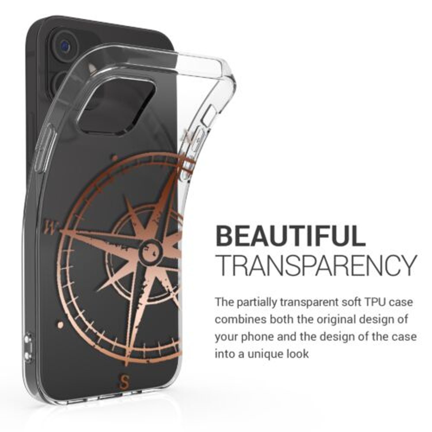 Husa pentru Apple iPhone 12 Mini, Silicon, Transparent, 53034.07, Kwmobile fotografia produsului View 3 L