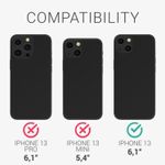Husa pentru Apple iPhone 13, Silicon, Transparent, 55952.81, Kwmobile fotografia produsului View 3 S