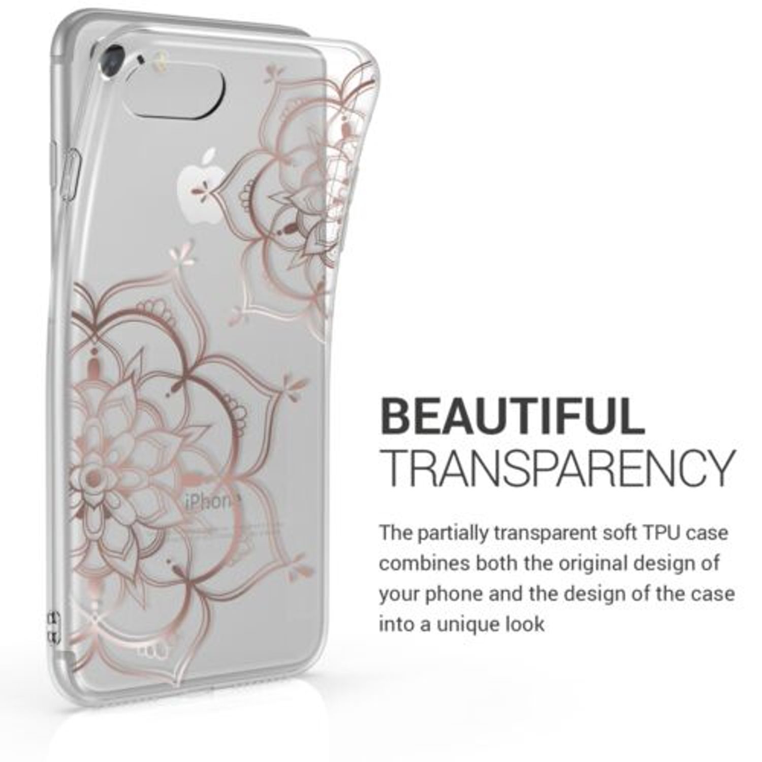 Husa pentru Apple iPhone 8/iPhone 7/iPhone SE 2, Silicon, Rose Gold, 46227.18 fotografia produsului View 5 L