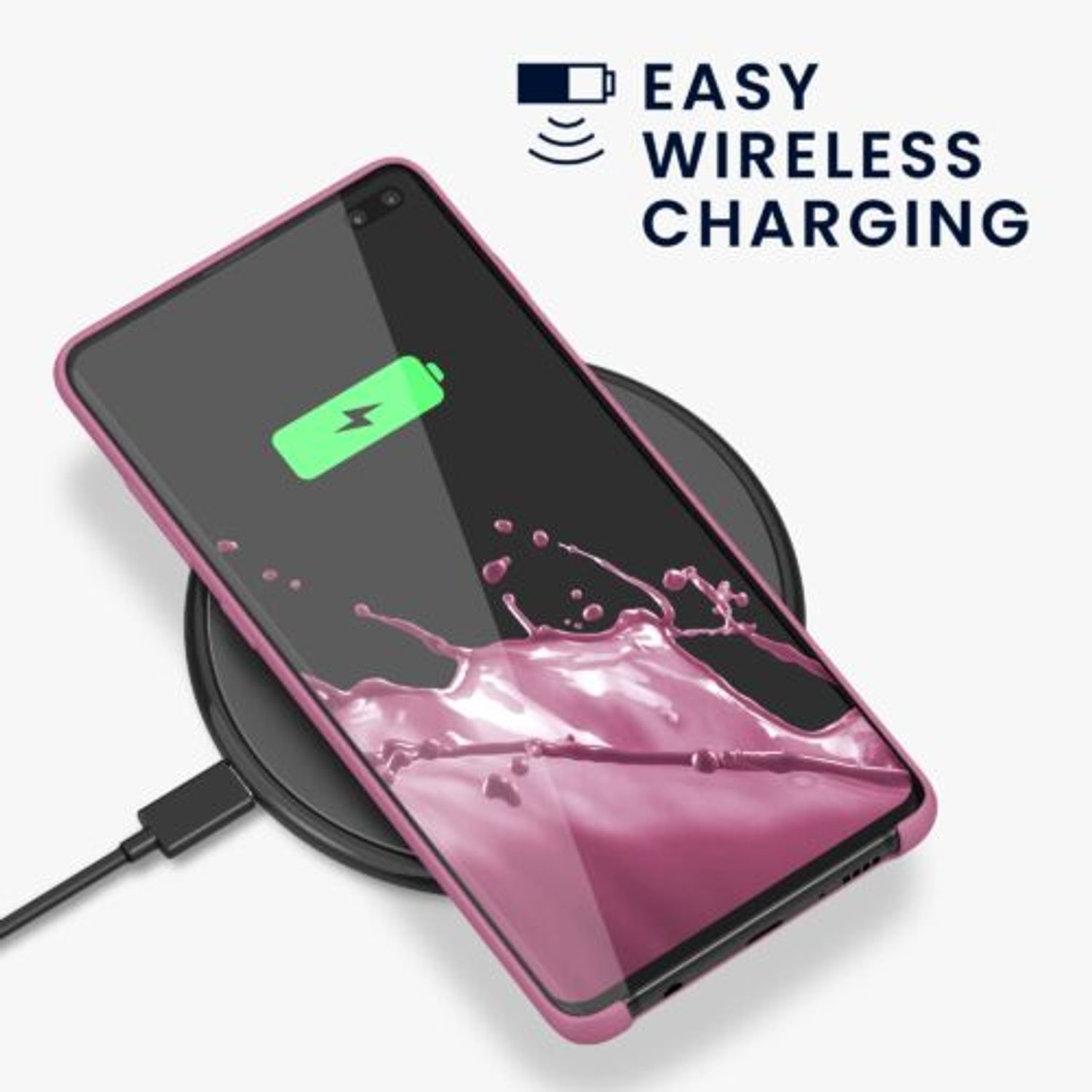 Husa Kwmobile pentru Samsung Galaxy S10 Plus, Silicon, Violet, 49028.167 fotografia produsului View 5 L