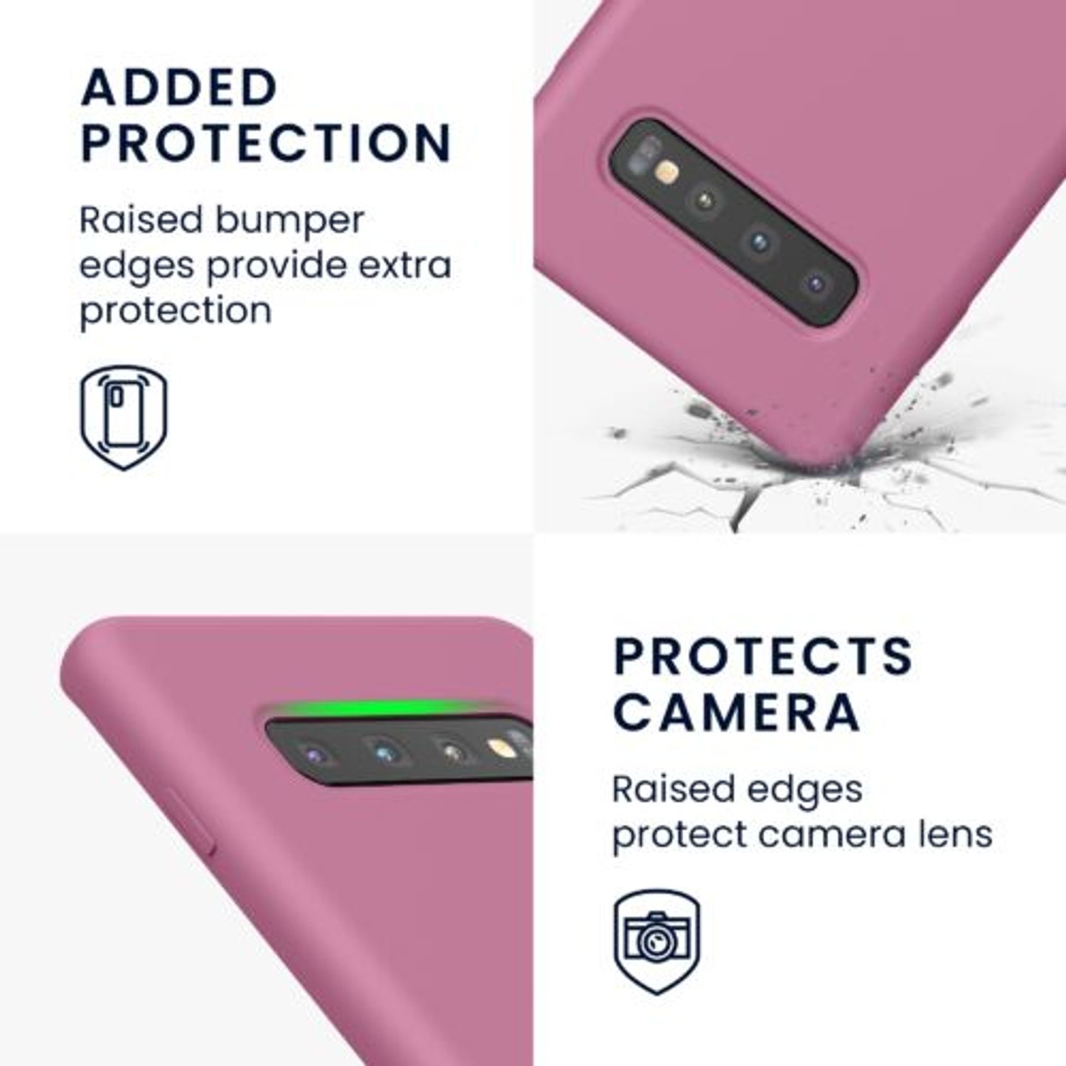 Husa Kwmobile pentru Samsung Galaxy S10 Plus, Silicon, Violet, 49028.167 fotografia produsului View 4 L