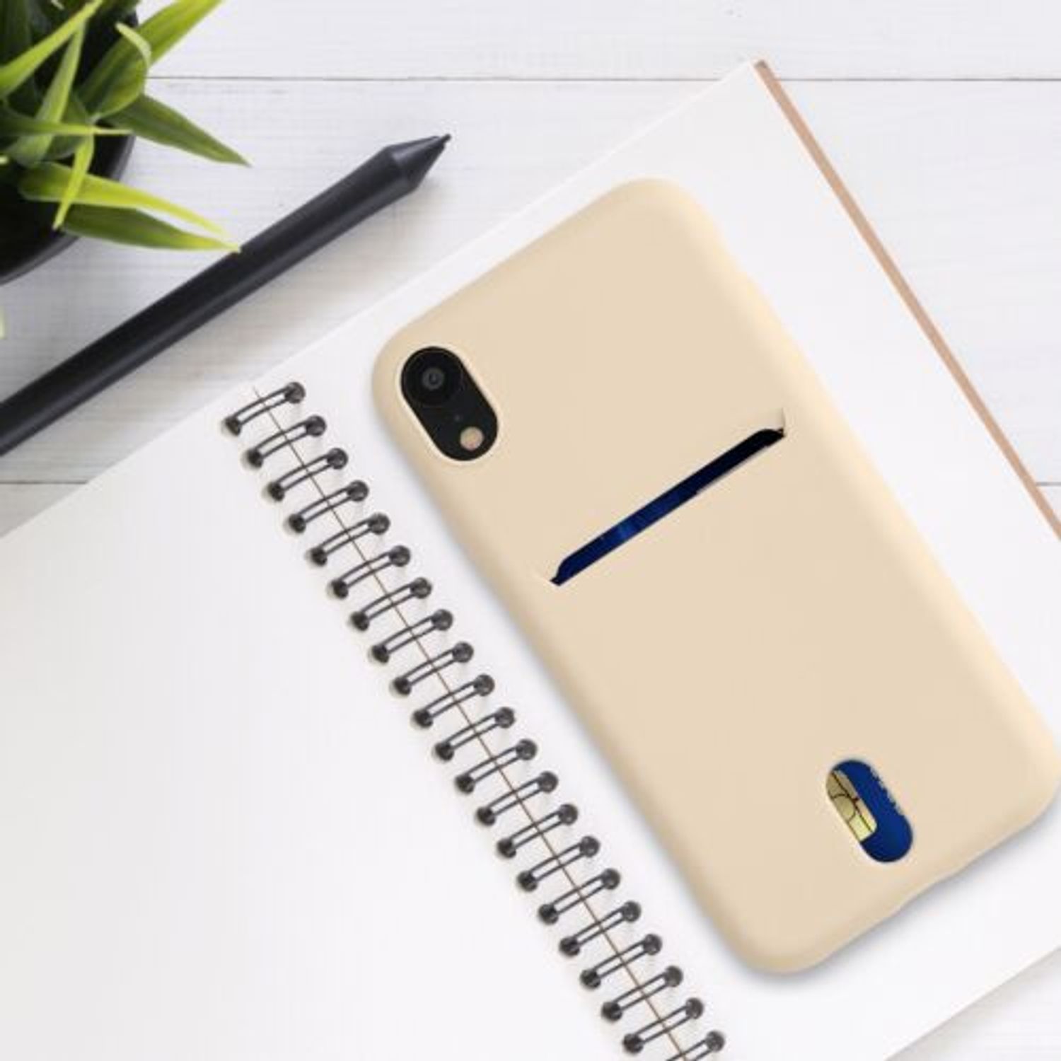 Husa pentru iPhone XR, Silicon, Crem, 49101.154 fotografia produsului View 5 L