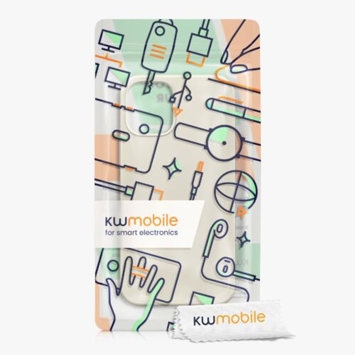 Husa pentru Apple iPhone 12/iPhone 12 Pro, Silicon, Crem, 56556.16, Kwmobile fotografia produsului View 10 L