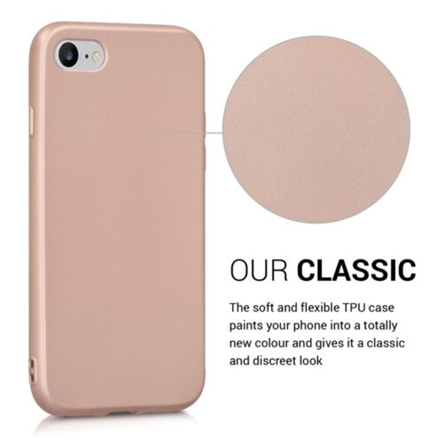 Husa pentru Apple iPhone 8/iPhone 7/iPhone SE 2, Silicon, Rose Gold, 40350.31 fotografia produsului View 5 L