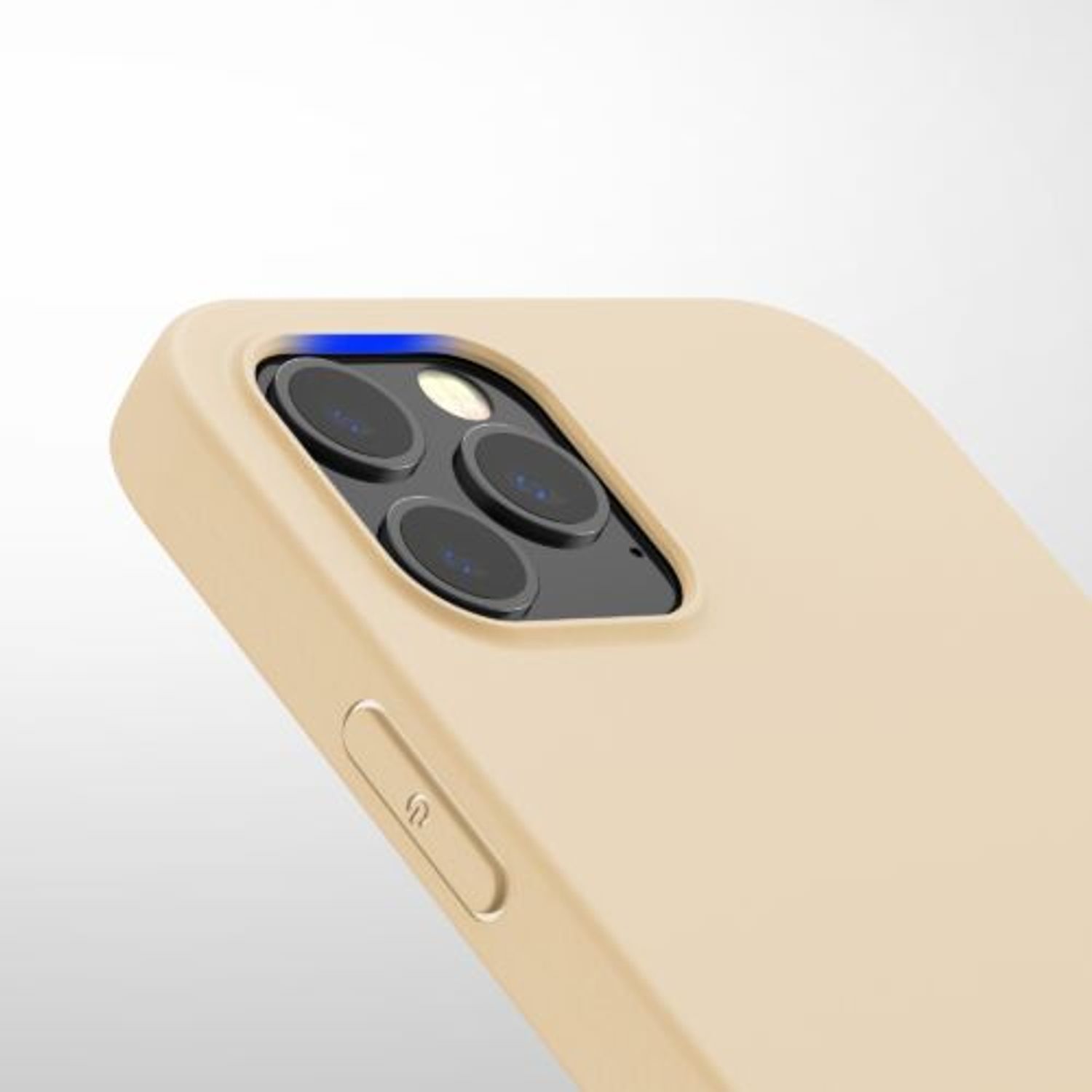 Husa pentru Apple iPhone 12 Pro Max, Silicon, Crem, 53940.210 fotografia produsului View 9 L