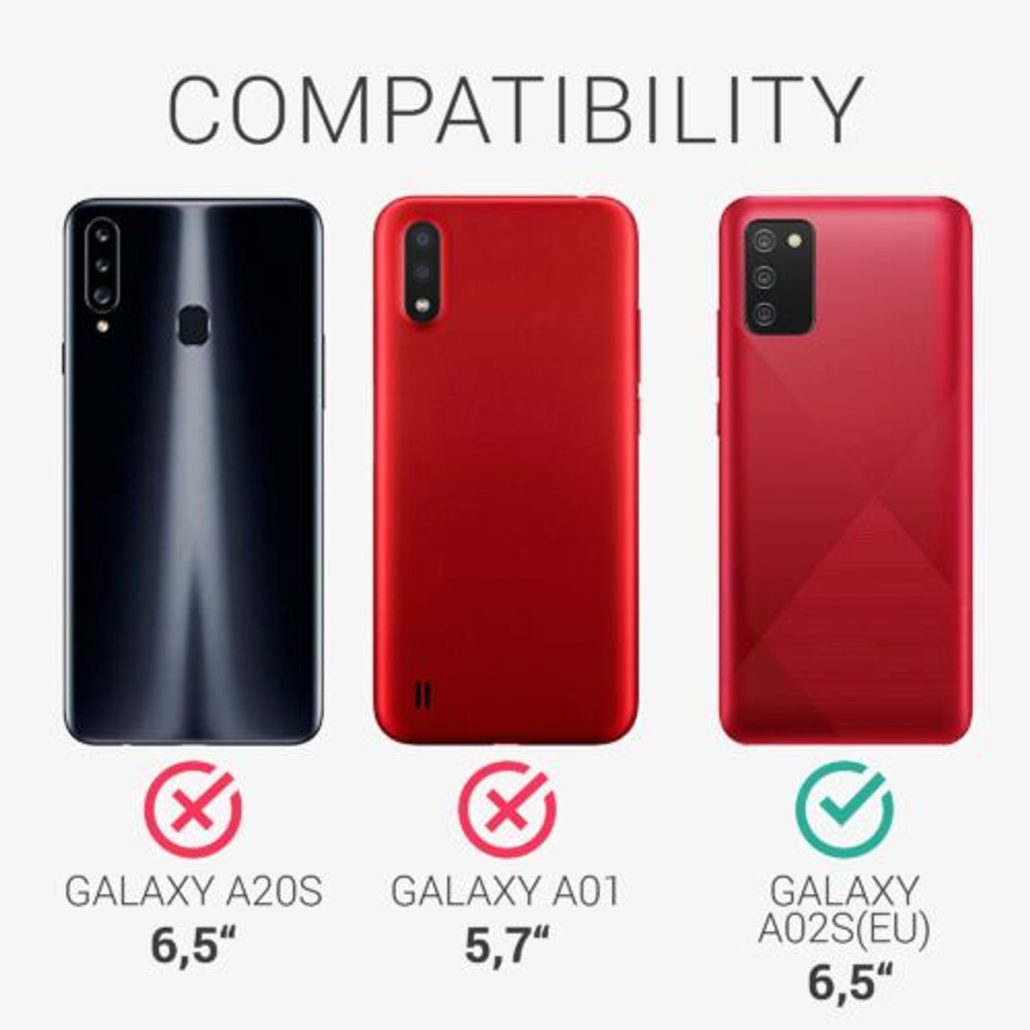 Husa pentru Samsung Galaxy A02s, Silicon, Transparent, 55090.01, Kwmobile fotografia produsului View 4 L