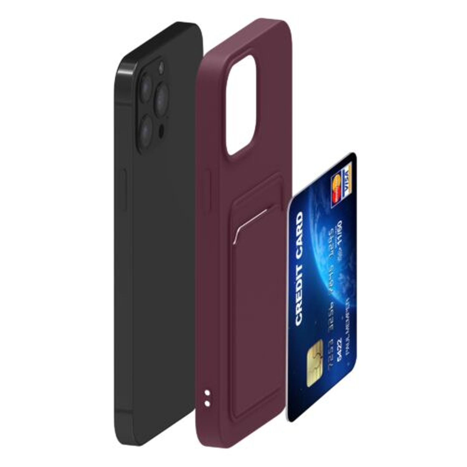 Husa pentru Apple iPhone 13 Pro Max, Silicon, Violet, 55982.190, Kwmobile fotografia produsului View 7 L