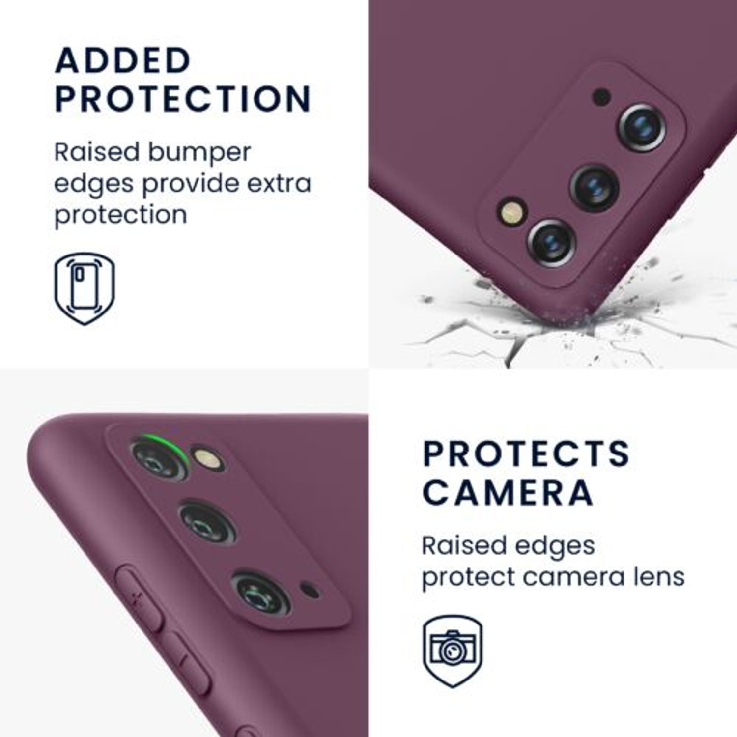 Husa Kwmobile pentru Samsung Galaxy S20 FE, Silicon, Violet, 56682.187 fotografia produsului View 3 L