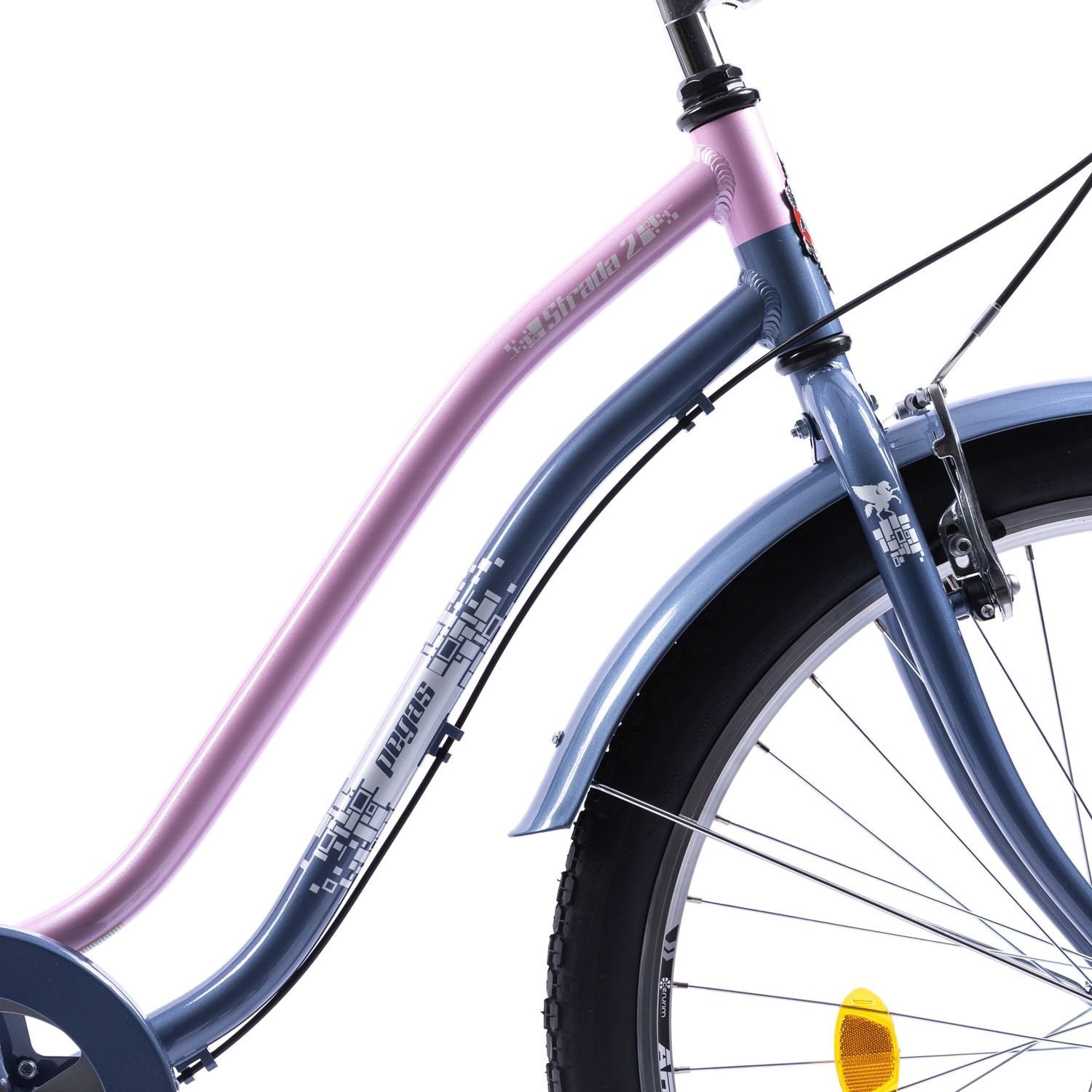 Bicicleta Pegas Strada 2 aluminiu, 3 viteze, Roz Bujor fotografia produsului View 16 L