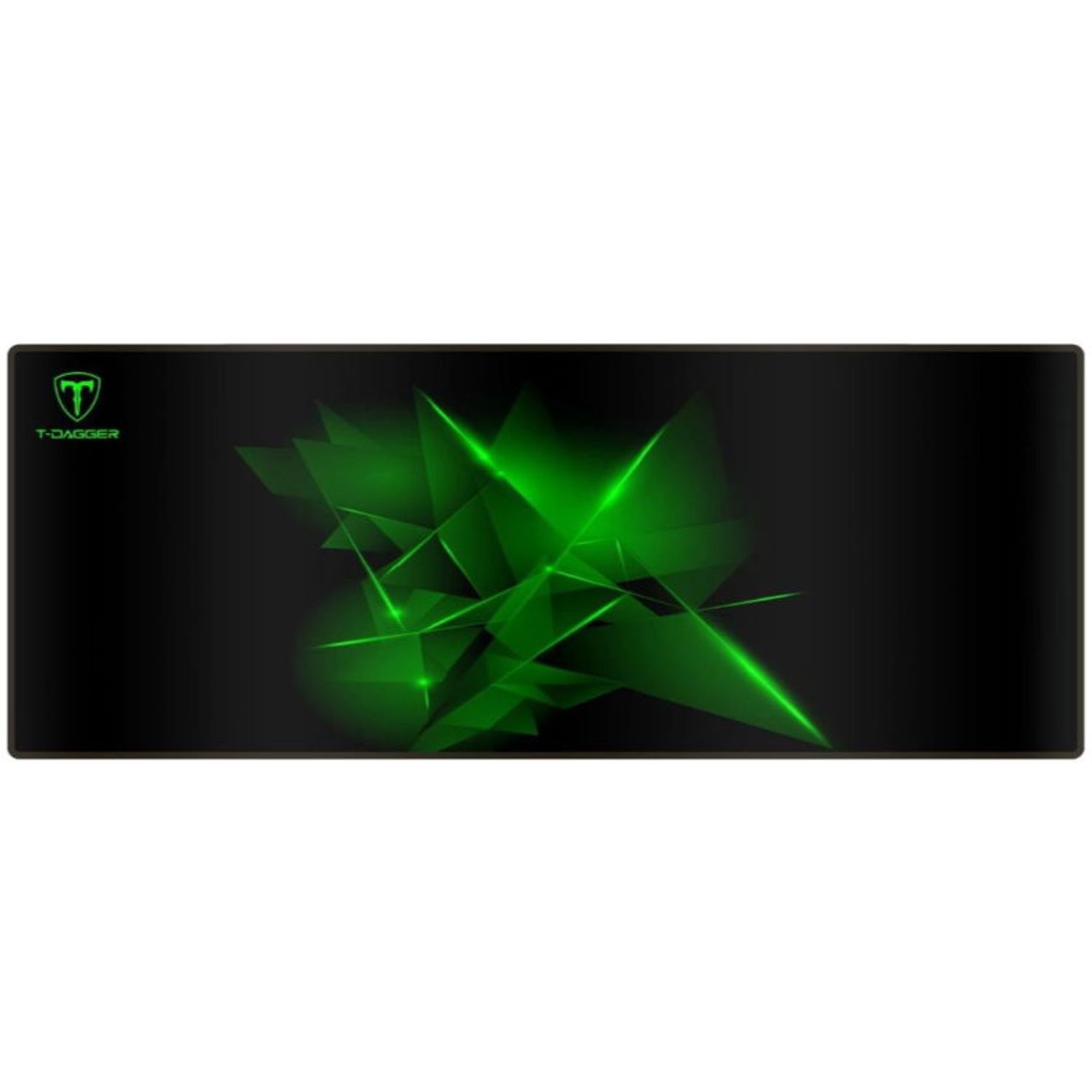 Mousepad Gaming T-Dagger Geometry L, Negru Mousepad T-DAGGER Geometry, L (Negru/Verde) fotografia produsului