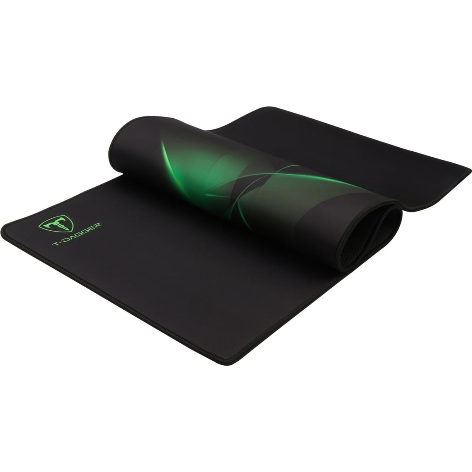 Mousepad Gaming T-Dagger Geometry L, Negru Mousepad T-DAGGER Geometry, L (Negru/Verde) fotografia produsului View 9 L