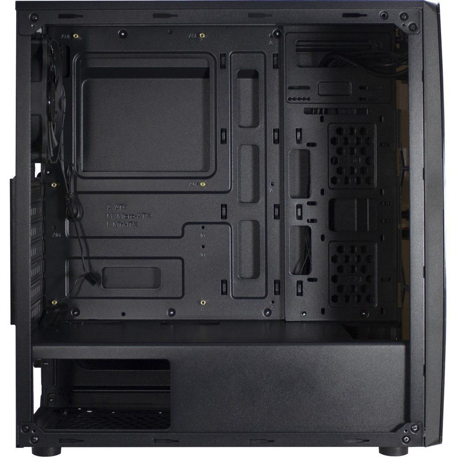 Carcasa Inter-Tech Thunder, Middle Tower, ATX, fara sursa, Black Carcasa Inter-Tech Thunder, Mid Tower (Negru) fotografia produsului View 4 L