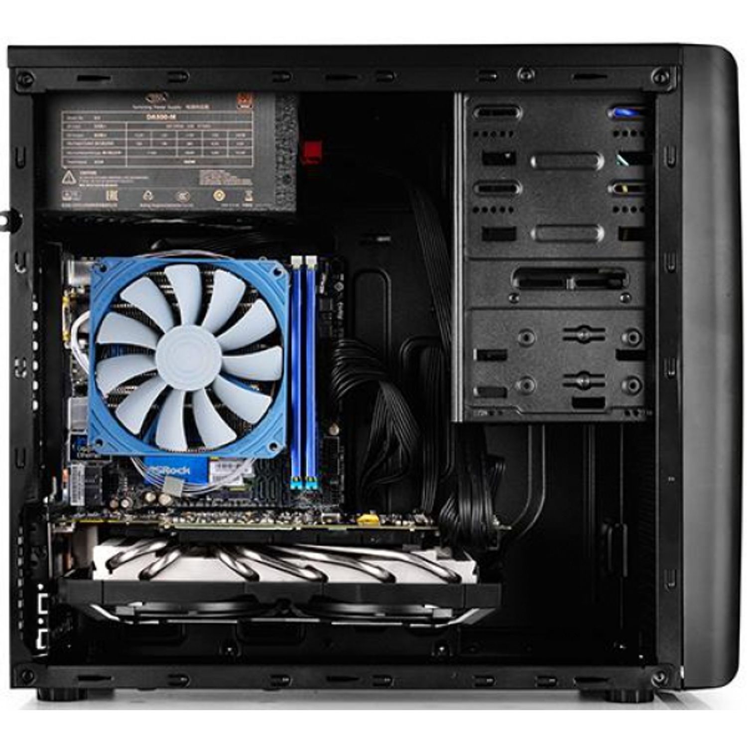 Carcasa DeepCool Smarter, Mini Tower, ATX, Negru Carcasa Deepcool SMARTER fotografia produsului View 9 L