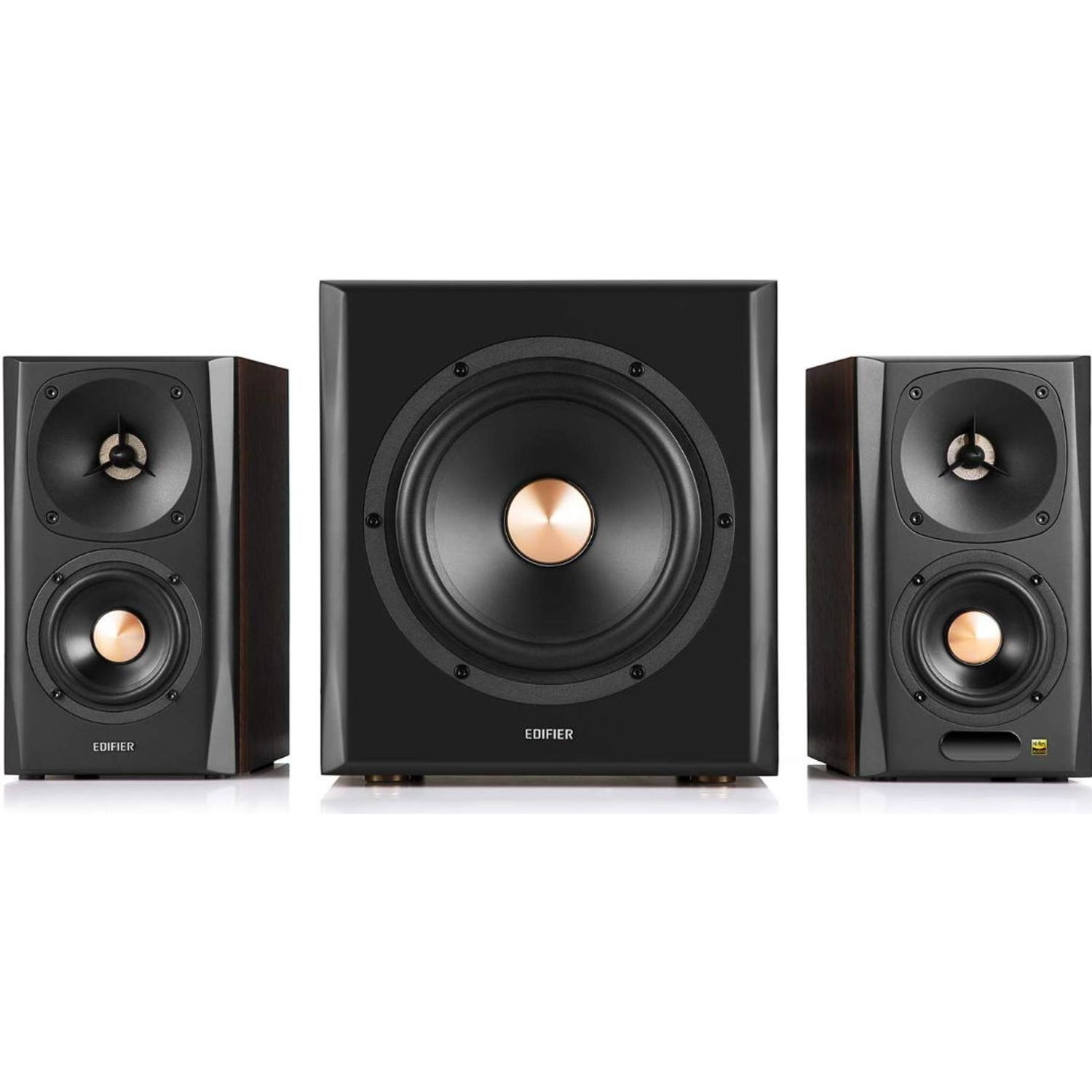 Boxe Edifier 2.1 S360DB, 155W, Bluetooth, Telecomanda, Brown Boxe Edifier S360DB, 2.1, 155 W, bluetooth, telecomanda wireless (Maro) fotografia produsului View 3 L