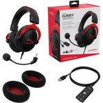 Casti gaming HyperX Cloud II, Rosu Casti Gaming Stereo HyperX Cloud II, 7.1, Microfon (Negru/Rosu) fotografia produsului View 13 S