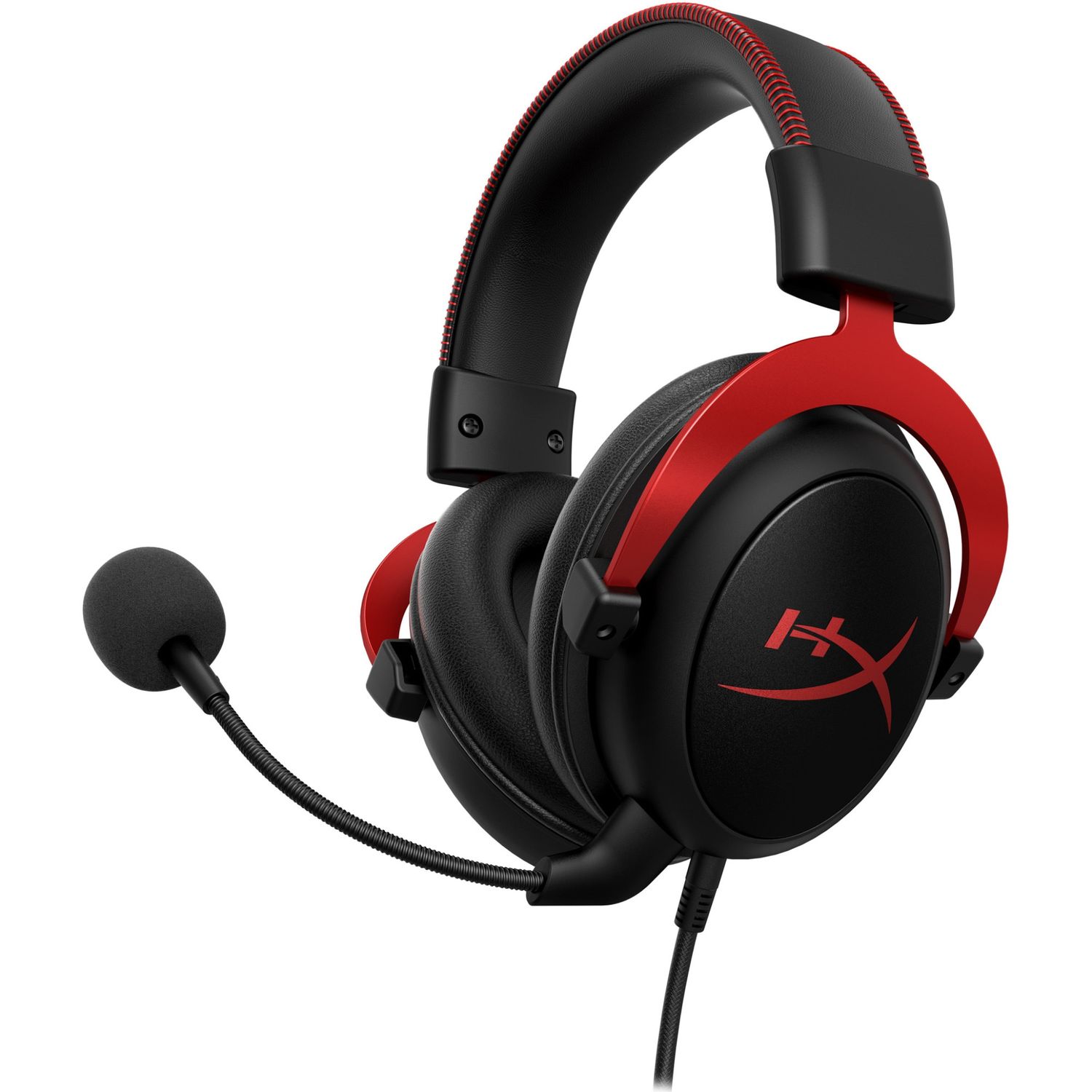 Casti gaming HyperX Cloud II, Rosu Casti Gaming Stereo HyperX Cloud II, 7.1, Microfon (Negru/Rosu) fotografia produsului View 7 L