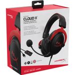 Casti gaming HyperX Cloud II, Rosu Casti Gaming Stereo HyperX Cloud II, 7.1, Microfon (Negru/Rosu) fotografia produsului View 14 S