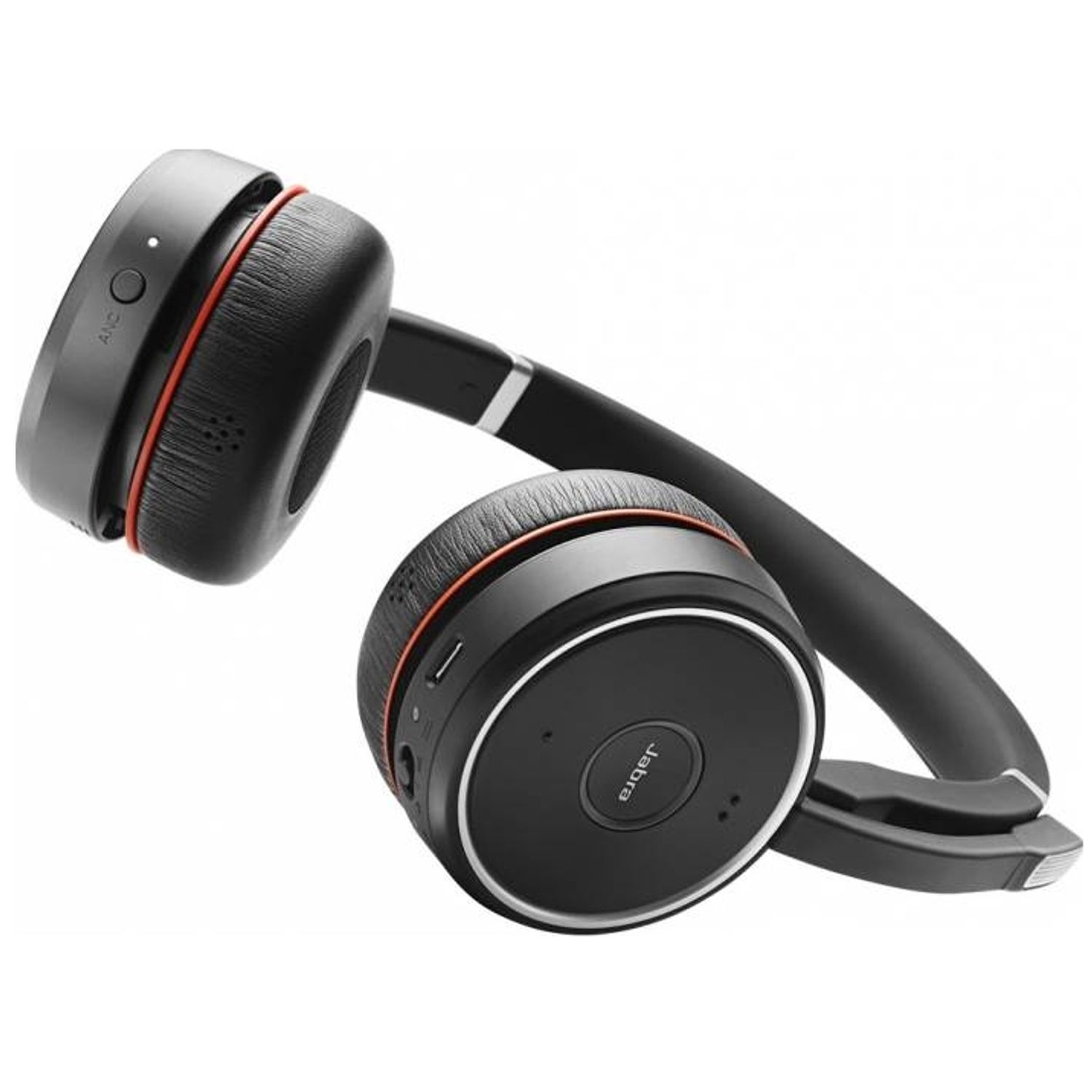 Casti Jabra Evolve 75 UC Stereo inclus Link 370, Negru Casti Stereo Jabra Evolve 75 UC, Bluetooth, Microfon (Negru) fotografia produsului View 3 L