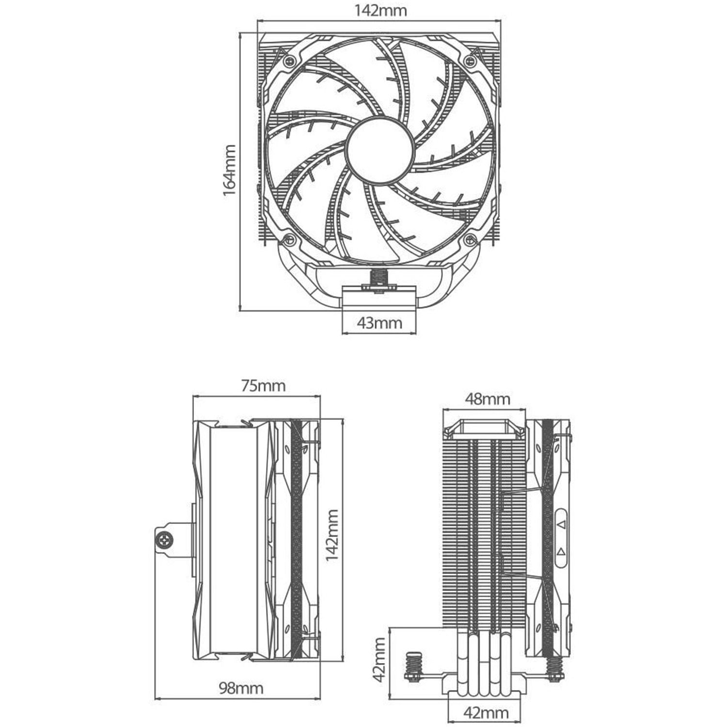 Cooler procesor Deepcool AS500 RGB, compatibil AMD/Intel Cooler CPU Deepcool AS500 RGB fotografia produsului View 24 L